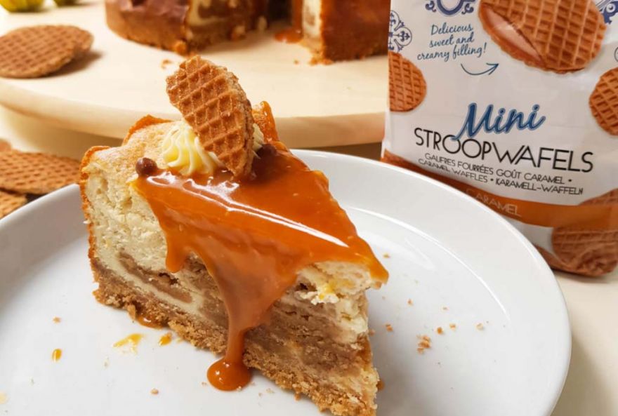 Salted caramel Stroopwafel Cheesecake